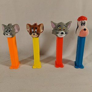 Set of 4 Pez Tom and Jerry Candy Dispensers 1996 Droopy Dog Vintage RETIRED RARE